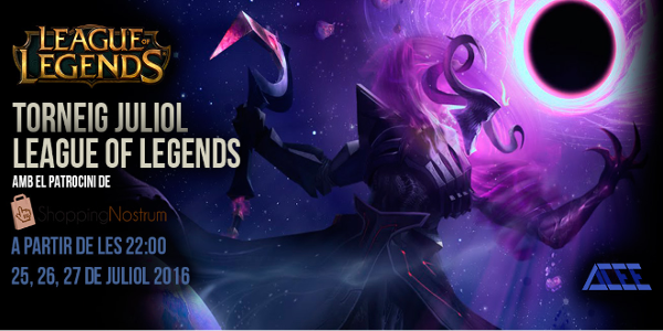 Cartell Torneig LoL Juliol
