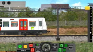 Captura de pantalla d'FGCSim, el simulador de trens dels FGC